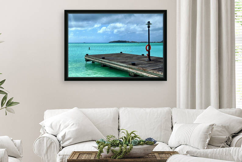 St. Maarten Pier in Aqua Caribbean Waters by Bill Swartwout Photography