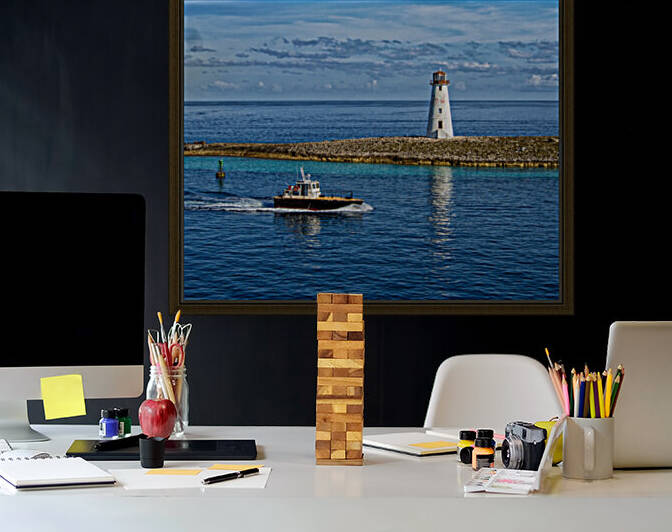 Nassau Light with Pilot Boat by Bill Swartwout Photography