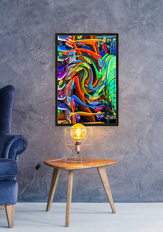 Skateboard Abstract Kitschy Colors 6992 by Bill Swartwout Photography
