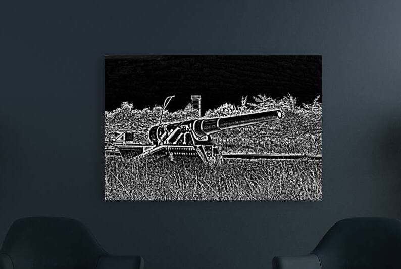 Fort Miles 8 Inch Gun Sketch by Bill Swartwout Photography