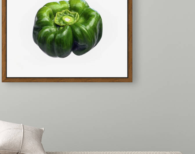 Green Bell Pepper on White by Bill Swartwout Photography