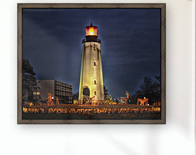 Rehoboth Reach Circle Christmas Lighthouse by Bill Swartwout Photography
