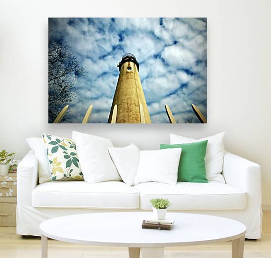 Fenwick Lighthouse Against a Mackeral Sky by Bill Swartwout Photography