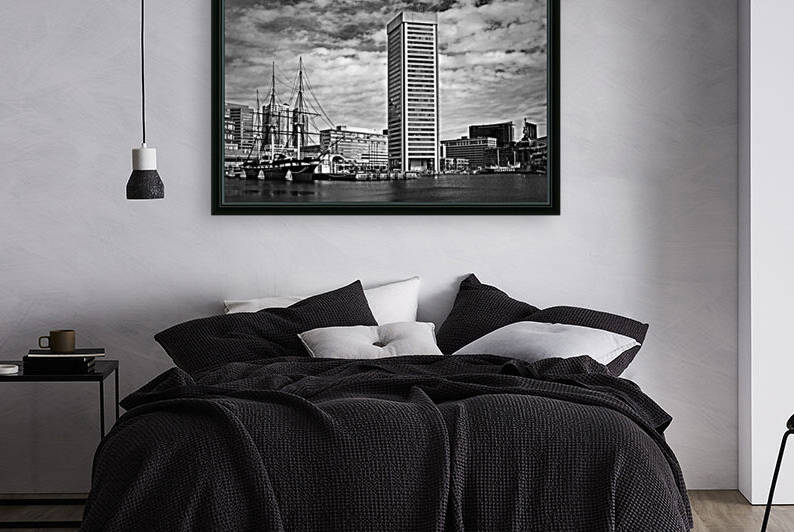 Inner Harbor and the WTC in Black and White by Bill Swartwout Photography