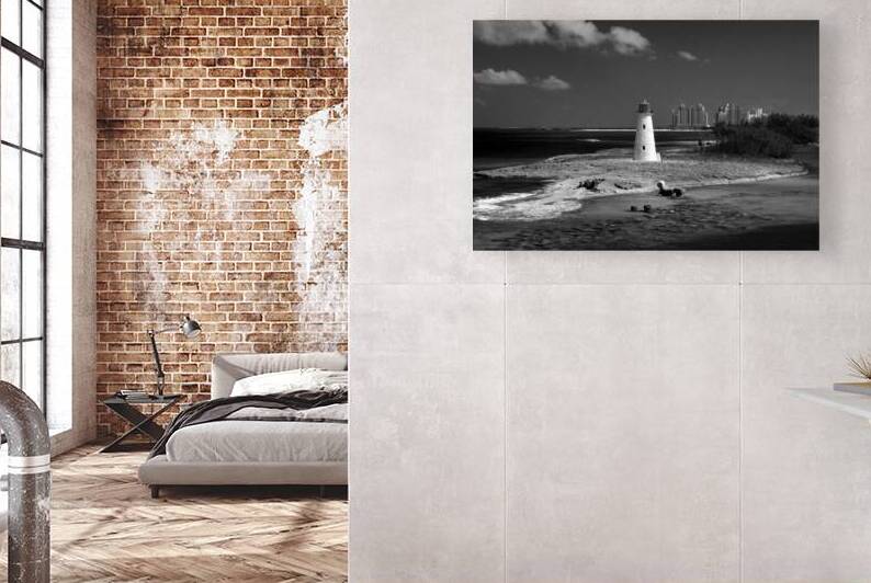 Nassau Harbor Lighthouse in Black and White by Bill Swartwout Photography