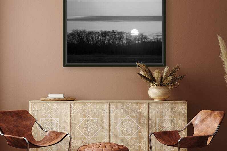Sunrise over Roxanna Delaware in Black and White by Bill Swartwout Photography