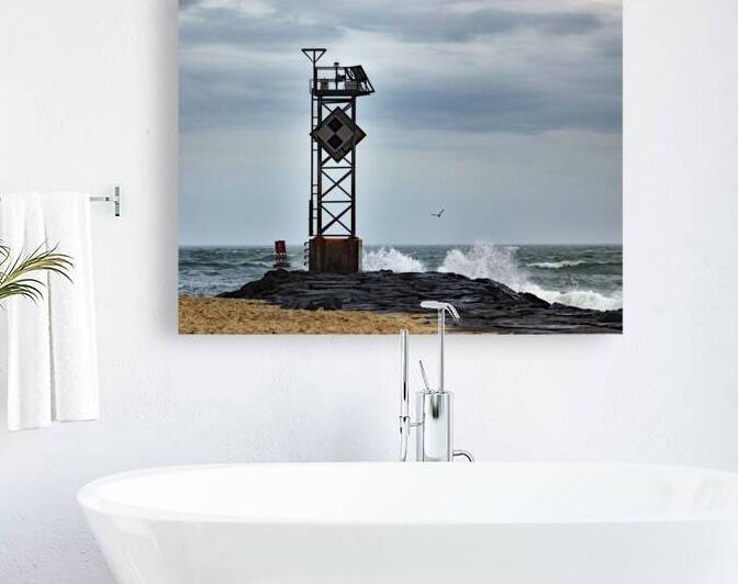 Ocean City Inlet Jetty Light Marker by Bill Swartwout Photography