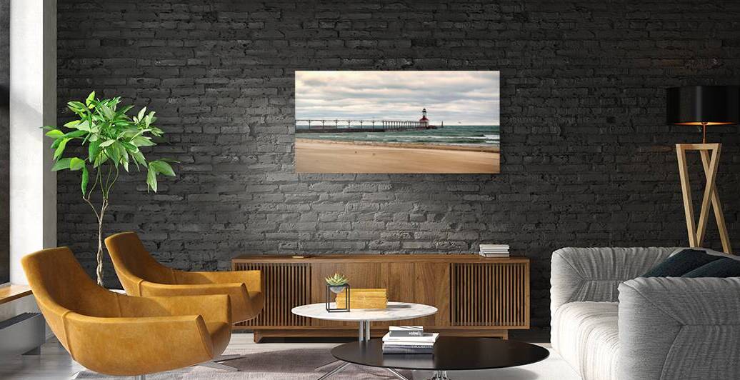 Michigan City Lighthouse on the Breakwater by Bill Swartwout Photography