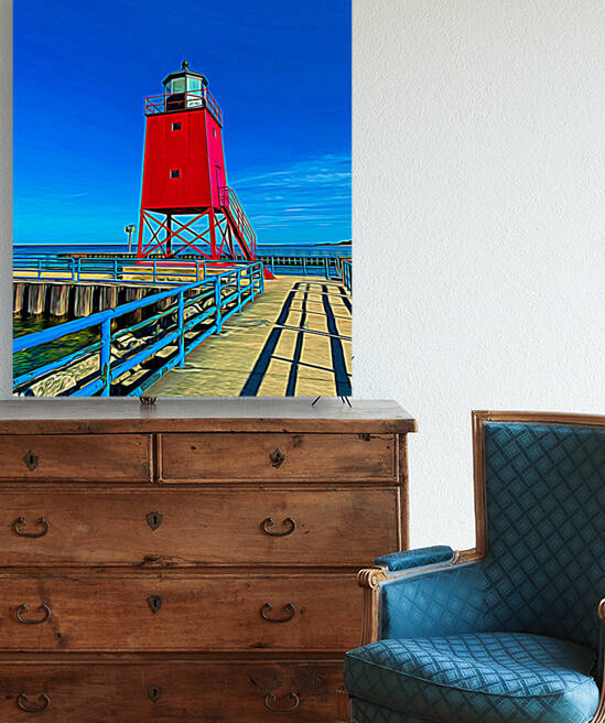Expressionism View of the Charlovoix Lighthouse by Bill Swartwout Photography