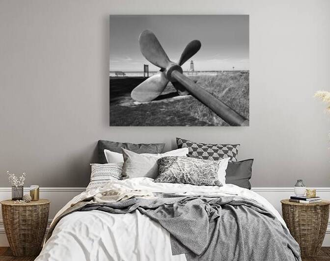 Propeller at the Charlevoix Lighthouse Monochrome by Bill Swartwout Photography