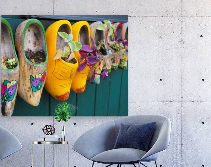 Wooden Shoes as a Decorative Planter by Bill Swartwout Photography