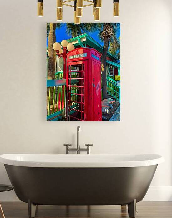 Telephone Booth Retro Expressionism by Bill Swartwout Photography
