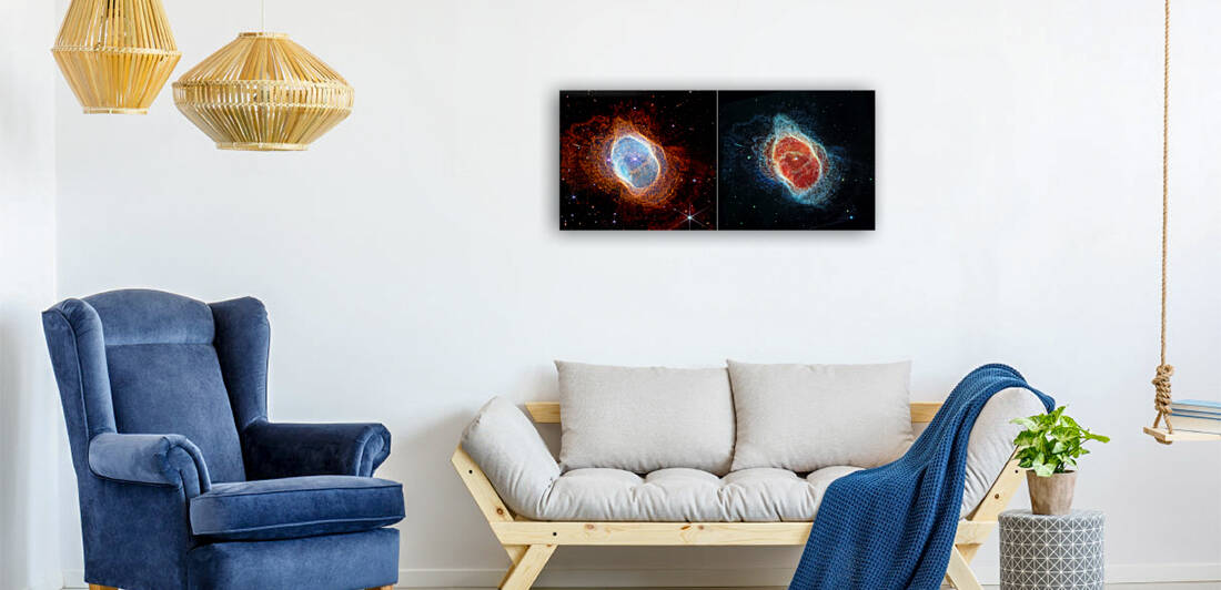 Southern Ring Nebula Pair WEBB Telescope by Bill Swartwout Photography