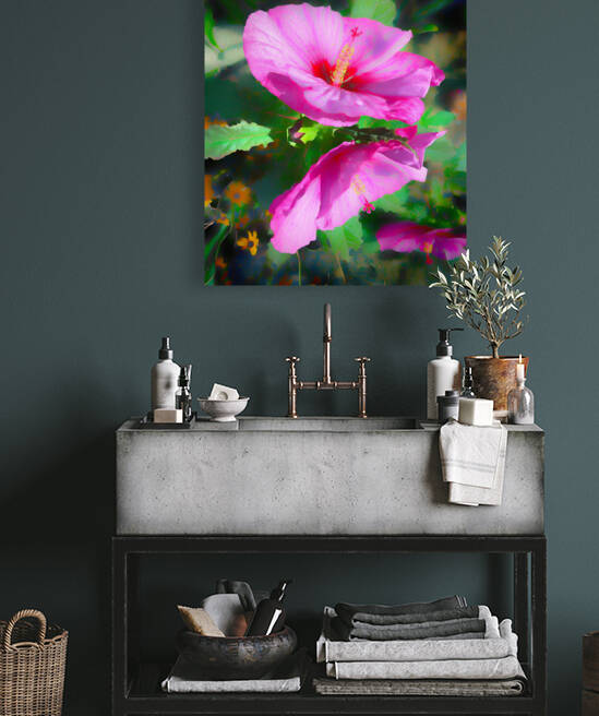 Hibiscus Twins Pastel Abstract by Bill Swartwout Photography