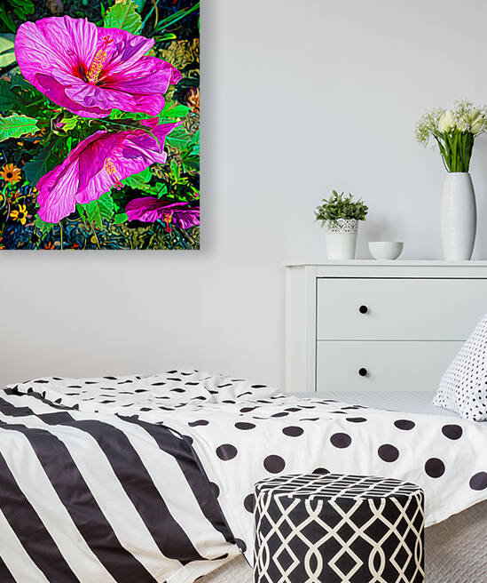 Hibiscus Twins Abstract Expressionism by Bill Swartwout Photography