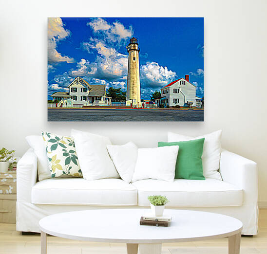 Fenwick Island Lighthouse Street View Expressionism by Bill Swartwout Photography