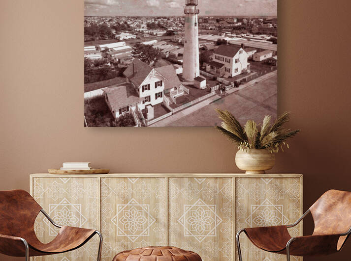 Fenwick Island Lighthouse Aerial View 1950s by Bill Swartwout Photography