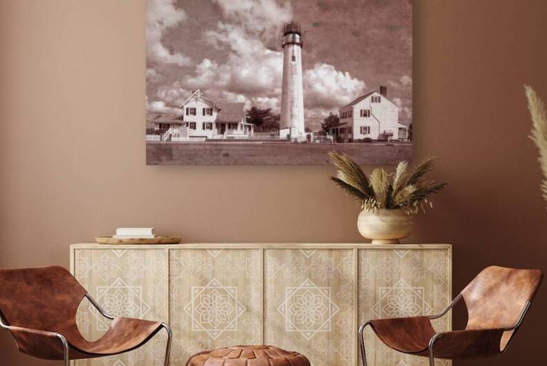 Fenwick Island Lighthouse Street View 1950s by Bill Swartwout Photography