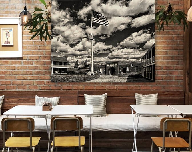 Fort McHenry Flag in Black and White by Bill Swartwout Photography