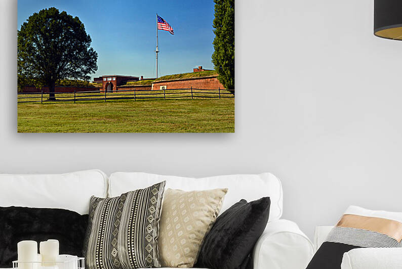 Fort McHenry Entrance Flag and Fence by Bill Swartwout Photography