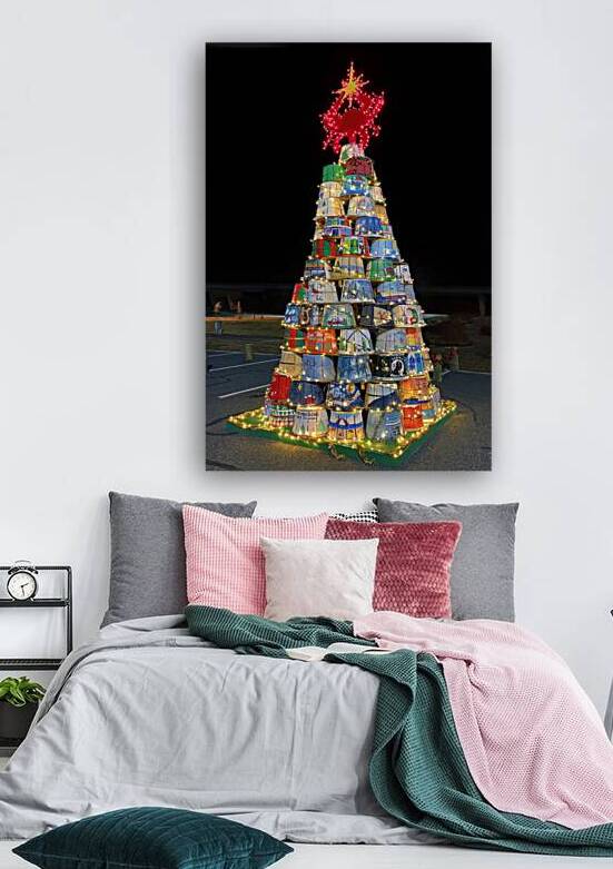 Crab Basket Christmas Tree Lights by Bill Swartwout Photography