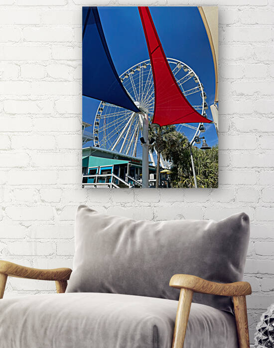 Red White and Blue Skywheel  by Bill Swartwout Photography