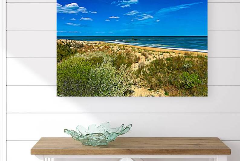 Indian River Inlet Dunes and Beach Expressionism by Bill Swartwout Photography