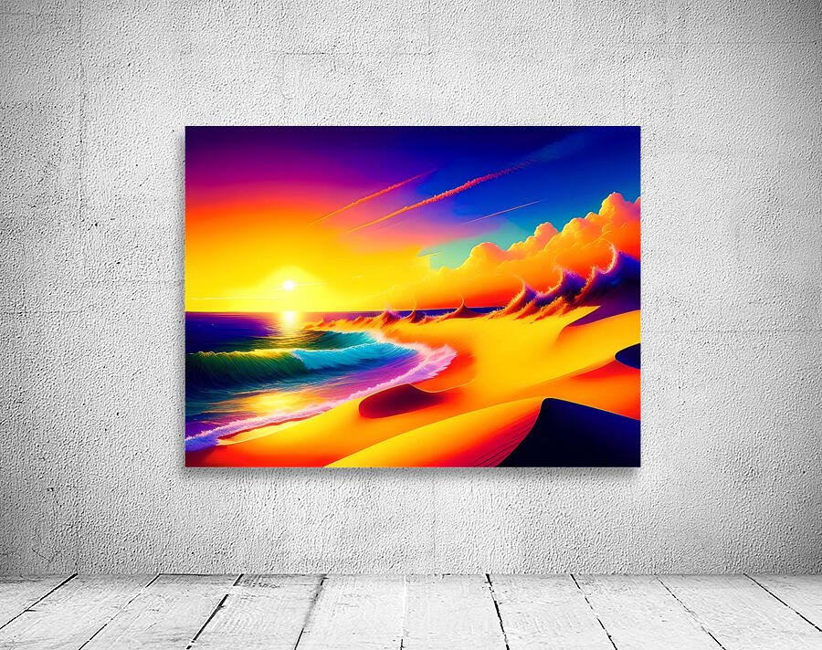Beach Scene Psychedelic Wall Preview