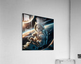 cat in the space Acrylic Print
