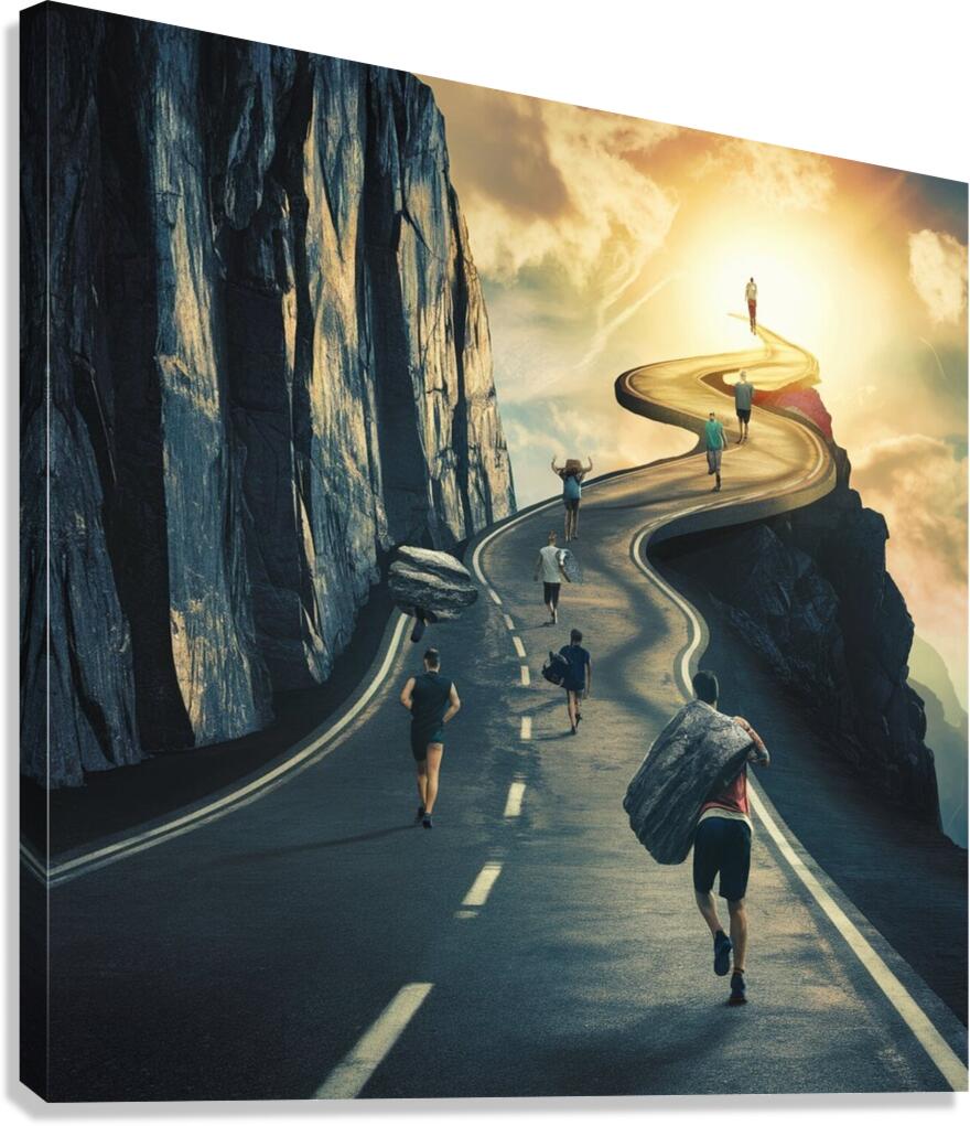 road to succes Canvas Print
