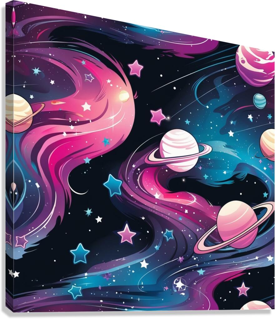  Galaxy and Stars Design  Canvas Print