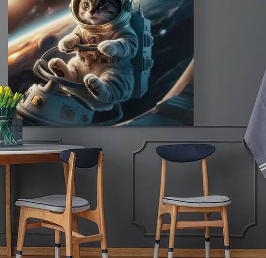 cat in the space by abdellah MEGRINI
