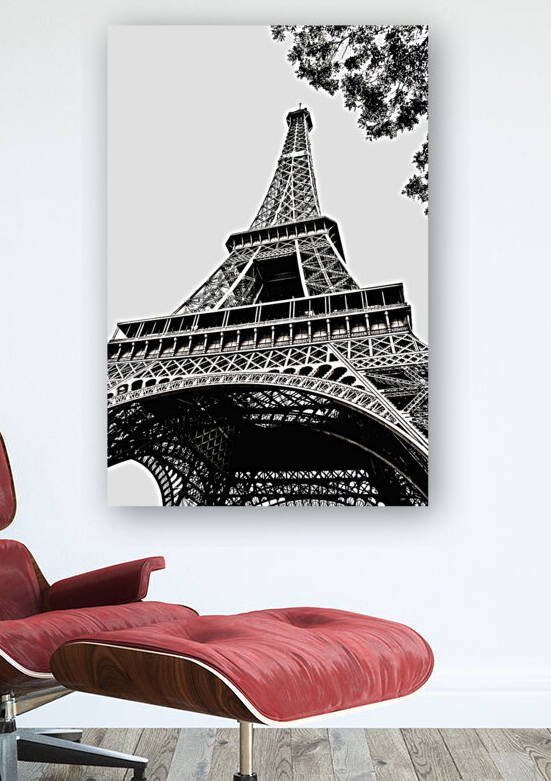 The eiffel tower in paris france captured from a unique low-angle perspective. by IB Photography