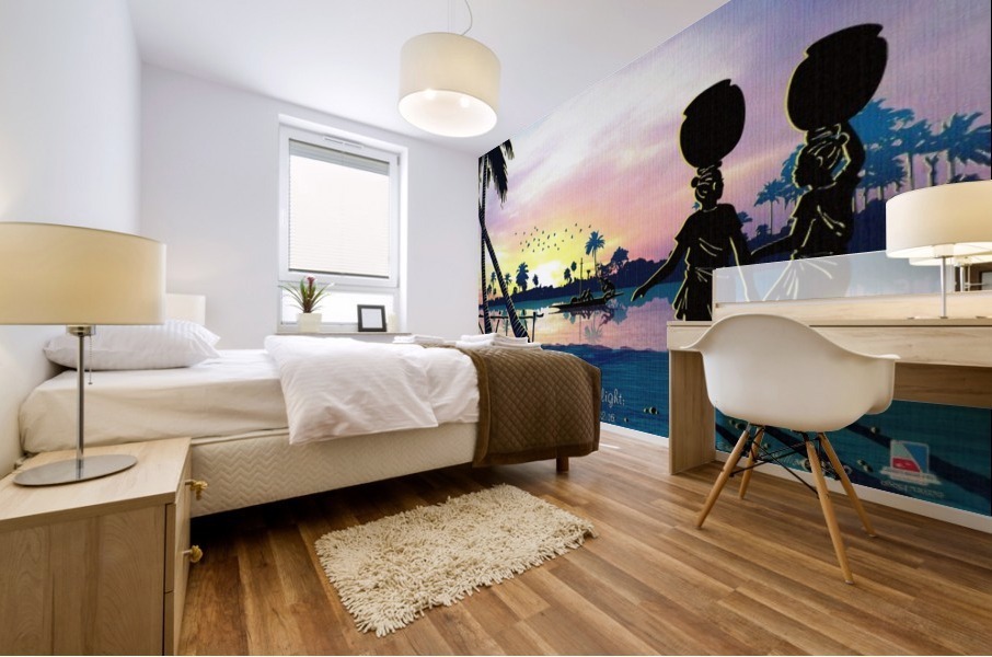 Riverside Maidens Mural print