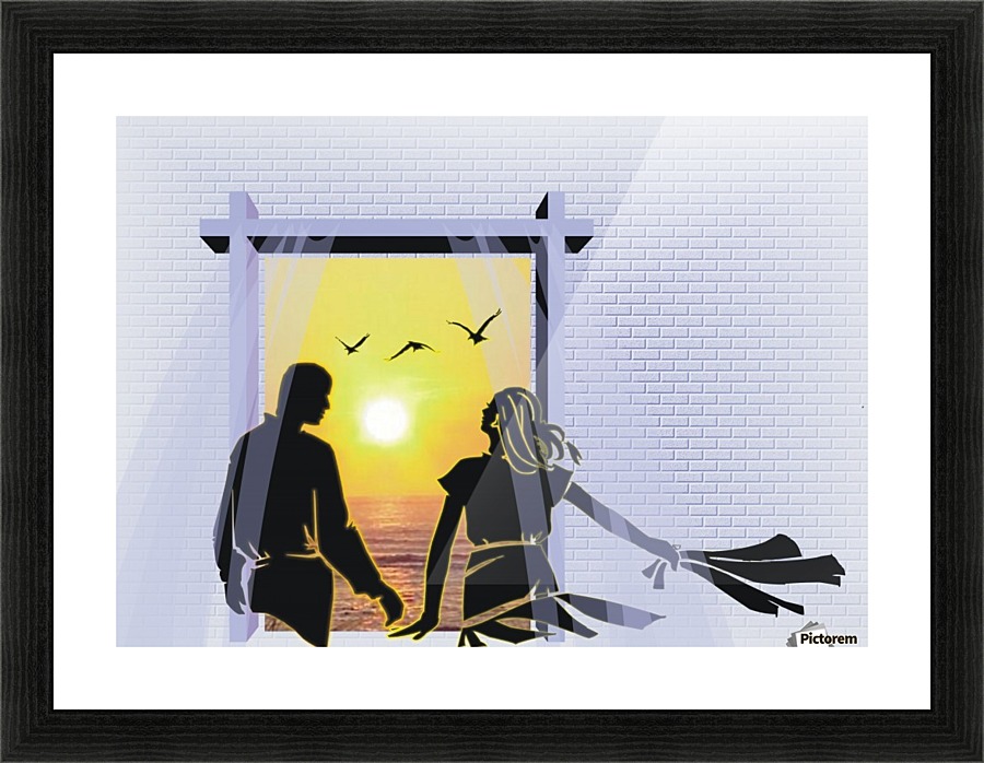 The Couple Picture Frame print