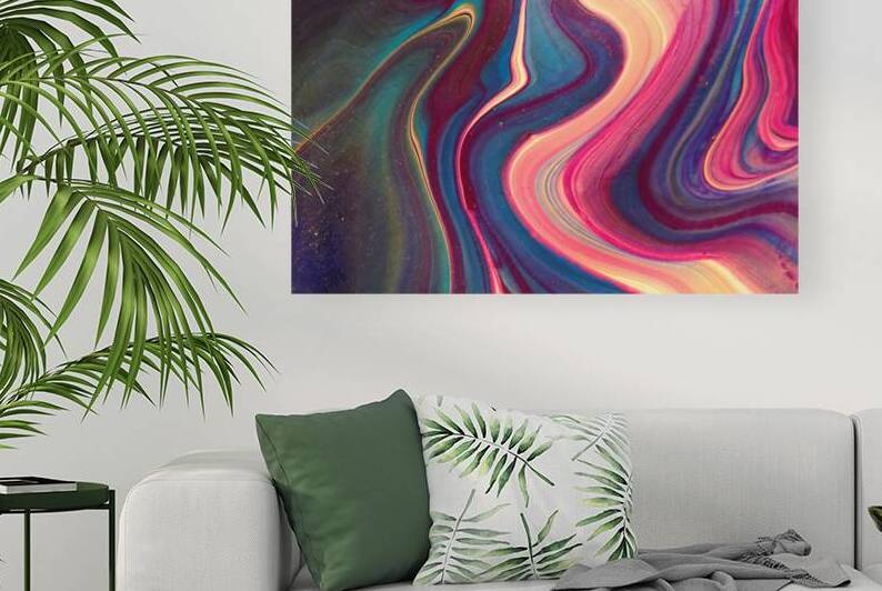Cosmic Fluidity: Vibrant Abstract Marble Waves by Aries Gaming