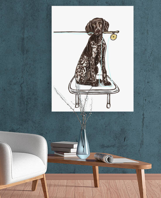 GSP Skiff Dog by Jaybo Art