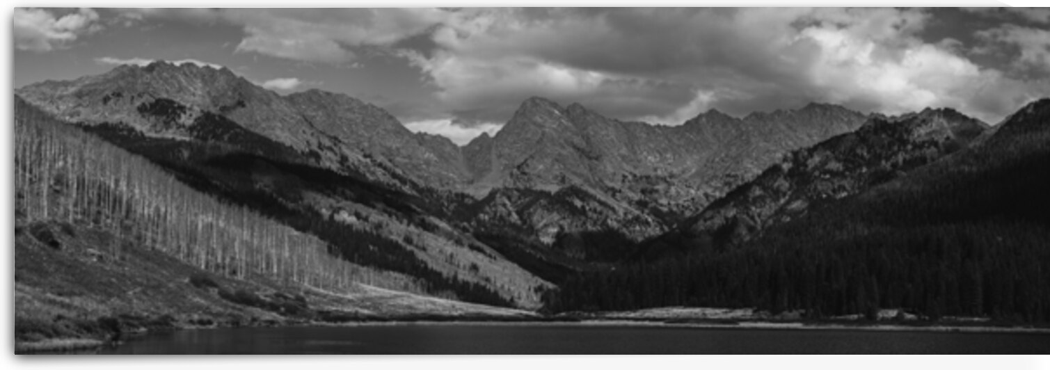 Piney River Ranch Panoramic B&W - Vail Colorado by Owen O Connor