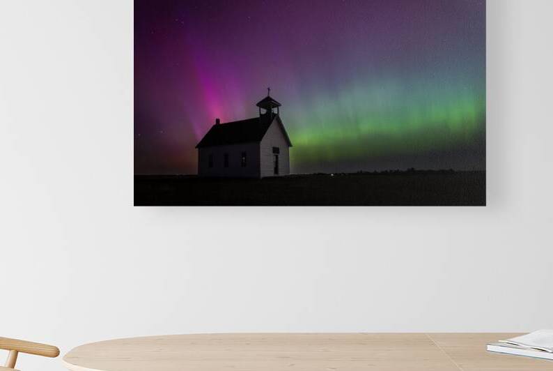 Abbot Church Northern Lights - Eastern Colorado by Owen O Connor