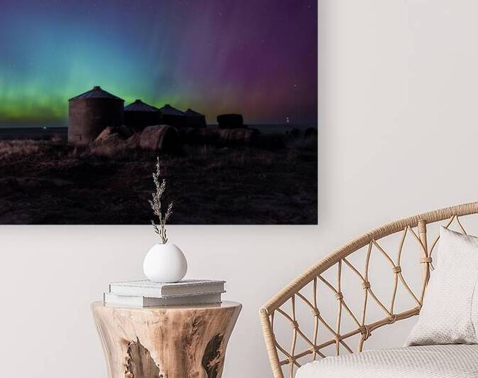 Abbot Silo Northern Lights - Eastern Colorado by Owen O Connor