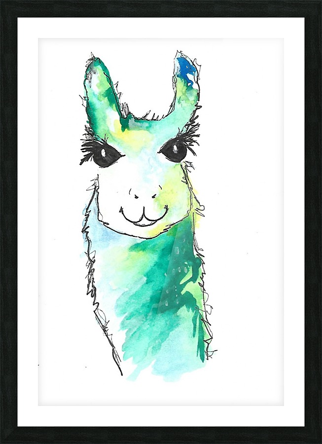 llama  Picture Frame print