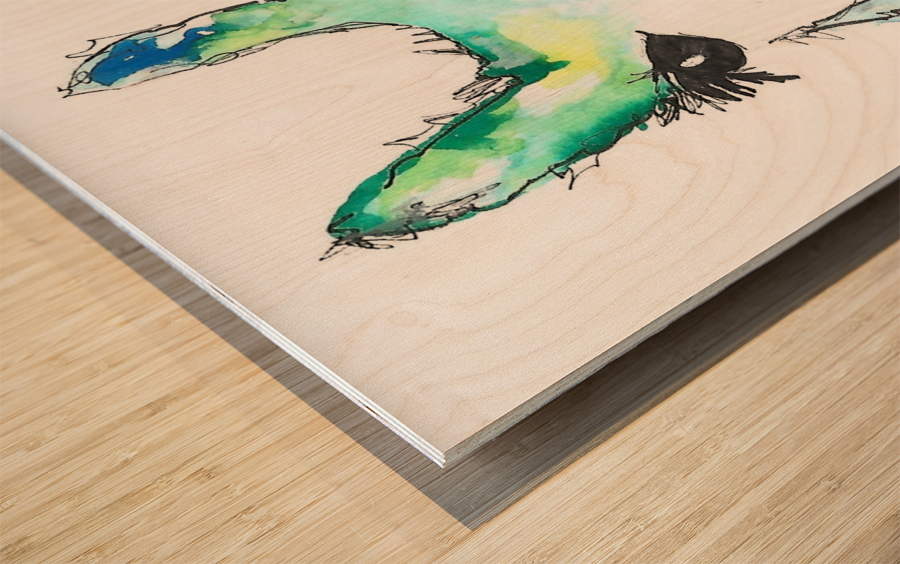 llama  Wood print