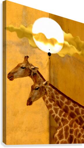 two-headed jəˈraf Canvas Print