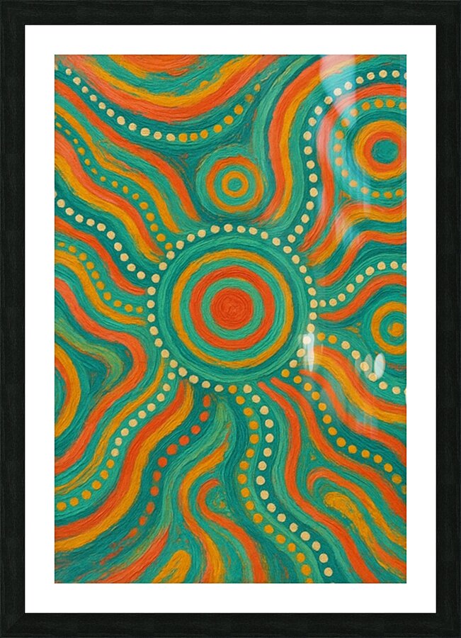 Retro Dreamtime Picture Frame print