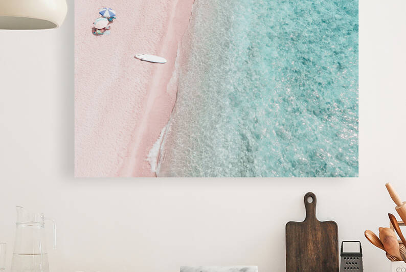 Minimalist Ocean Print Surfers Beach Print Aerial Beach Umbrellas Print Minimalist Print Surf Beach Photography Bondi Beach Umbrellas by Radu Bercan