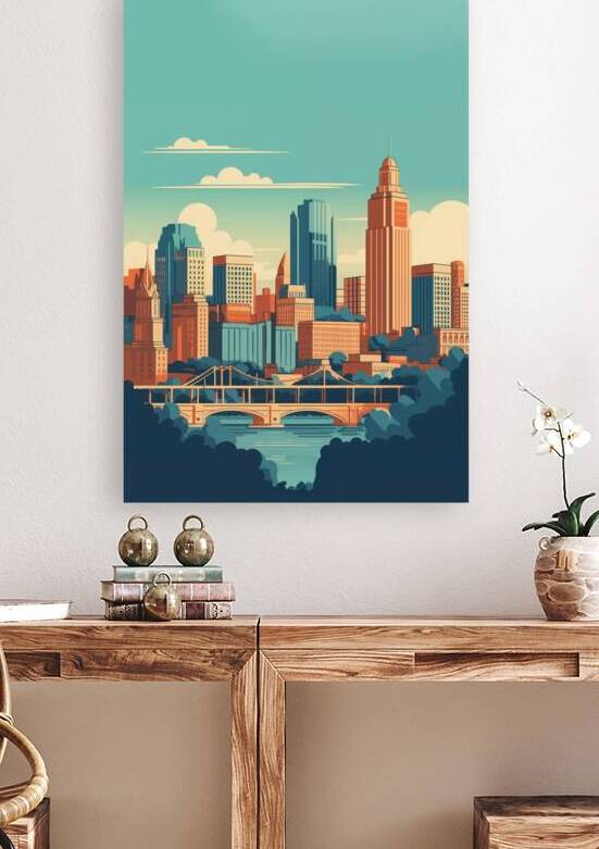 Cincinnati Travel Print Cincinnati Print United States Print Cincinnati Poster Cincinnati Ohio Print Wedding Gift Birthday Present by Radu Bercan