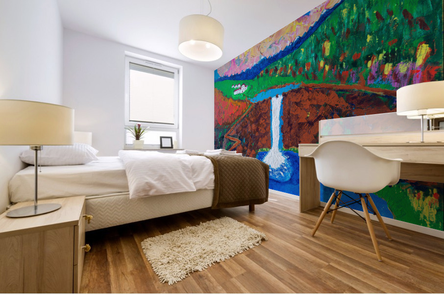 A-49WaterFall Mural print