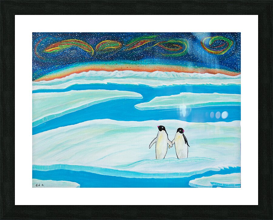 A-36 Penguins Picture Frame print