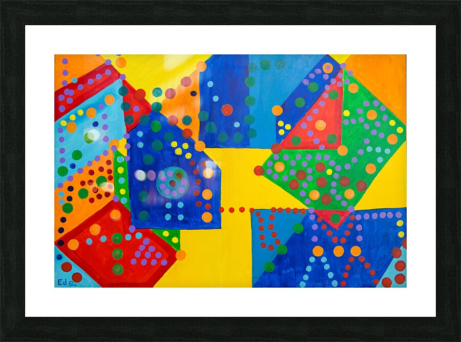 B-15 Dots and  Shapes Picture Frame print