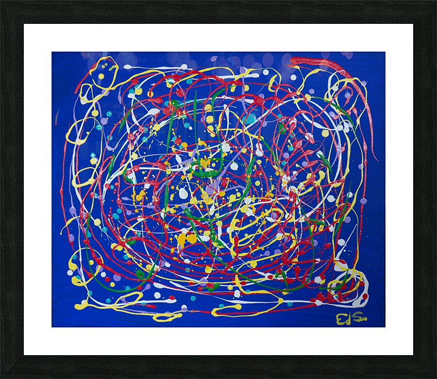 B-8Color squiggles Picture Frame print